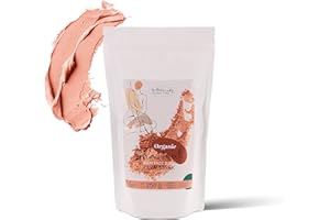 TRADICITY ORGANIC FARM Ghassoul Argile Rouge Rhassoul Poudre Nettoyante Bio 250 g Argile Masque Visage Gommage Corps Cheveux Cataplasme Masque argile rose visage Découvrez la Magie de l'Argile Rouge Marocaine
