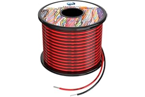 HAERKN 1.3mm² 16AWG Silicone Filo Elettrico 20metri[10Metri Nero 10Metri Rosso] Hook Up Cavo Elettrico in rame senza ossigeno ad Alta Temperatura Resistente