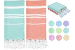 Haleey 2 Pack Turkish Cotton Beach Towel Lightweight Absorbent Quick Dry Bathroom Bath Pool Swim Towels Extra Large Oversized Sand Free Towel Beach Accessories Essentials Cloud Gift for Adults