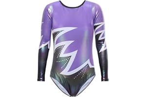 Bezioner Ragazze Ginnastica Leotards Body Danza Claasica Balletto Ginnastica Artistica per Bambina Senza Maniche/Manica Lunga per Bambini di 3-14 Anni