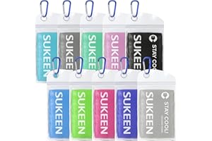Sukeen Cooling Towels for Neck and Face, Cooling Towel 10 Pack, Soft Breathable Sports Cooling Towels Towel for Workout, Yoga, Golf, Gym, Camping, Sport, Running(40" x 12")