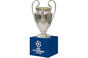 UEFA Homme Pokalreplika Uefa Mm Auf Holzpodest R plique 70 cm de la ligue des champions sur socle, Argenté., 70mm 7cm EU