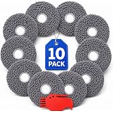 BLOCKBAT&reg; Pack 10 Mopas Premium Compatibles con Roomba Plus 405 y 505 Combo + Herramienta Quitapelos | Recambios Roomba de Mi
