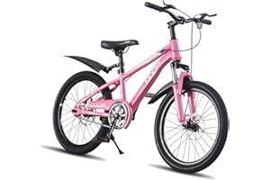 LSLIFE Kids Mountain Bike for Boys Girls 18 20 22 Inch Kids Bicycle for 6-14 Years Old Boys Girls with Shock Absorber Dual Disc Brake