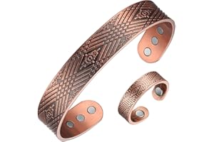 MagEnergy Copper Armband für Männer magentic Armband für Männer Kupfer Armreif für Arthritis Schmerzlinderung einstellbare Kupfer Manschette Schmuck Geschenk