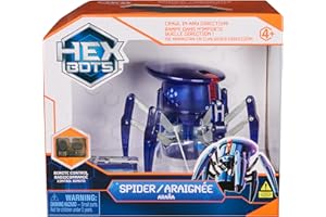 HEX BOTS Remote Control Insect Kids, Adjustable Robotic Spider Figure, Robot Toys for Boys & Girls Ages 4 & Up, Blue (Spin Master 6071528)