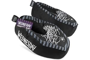 Wednesday Zapatillas Casa Niña Adolescente, 3D Felpa Antideslizante Pantuflas Invierno Ponerse, Gothic Regalos para Niñas