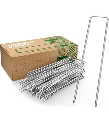 NONMON 10 Picchetti Per Tenda A Forma Di J, 30 Cm, In Acciaio Zincato, Ancoraggi A Terra Per Giardino, Campeggio, Teloni E Trampolini
