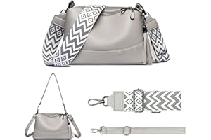 LANXINGLUO bolso bandolera mujer pequeño bolso de mano de mujer negro regalos para mujer Viene con 3 correas de hombro