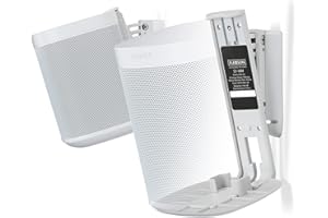 Flexson Supports Muraux pour Sonos One, One SL et Play:1 - Blanc (Paire)