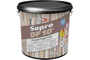 Sopro DF 10® DesignFuge Flex | silbergrau - zementärer, flexibler, schnell erhärtender und belastbarer Fugenmörtel | silbergrau (10 kg)