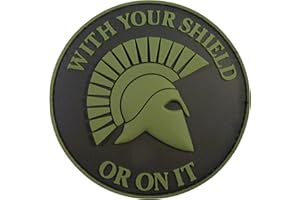 LEGEEON Parche Moral PVC Espartano compatible con Velcro para Mochilas,Gorras,Parches PVC,Parches para Gorra,Parche Espartano,Parches Airsoft,Parches Tácticos,Parches Morale (OD Verde)