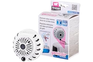 Ferplast Deodorante Lettiera Chiusa Gatto con Sensore di Movimento, Ultra Silenzioso, Programmazione Smart, Fissaggio Magnetico, Ricaricabile con USB, Filtro Elimina Odori Incluso