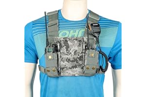 Abbree Pochette avant pour talkie-walkie Baofeng Motorola Midland etc