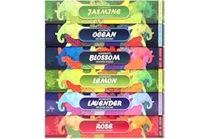 HERBTALE Incense Sticks Variety Pack 120 Sticks - Ocean Lavender Jasmine Rose Lemon Blossom for Aromatherapy,Relaxation Meditation,Yoga