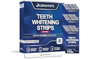 LUNAWHITE Premium Teeth Whitening Strips, Zero Sensitivity, Enamel Safe,White Teeth, Teeth Whitening Formulated by Dentist, 1x2ml Whitening Pen