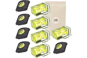 10x Livella a bolla : 5 piccoli copri slitta flash e 5 grande livelle con 2 bolle per innesto flash per fotocamera reflex DSLR - Adaptout marca francese
