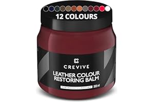 CREVIVE Leather Restorer Bordeaux 300 ml - Leather Colour Restorer - Leather Restorer for Sofas - Leather Balm Bordeaux