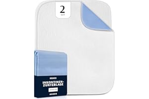 ‎DREAMZIE Dreamzie Inkontinenzunterlage Waschbar 75 x 90 cm - Matratzenschoner Saugfähig und Wasserdicht - Inkontinenz Bettunterlage - 2er-Set