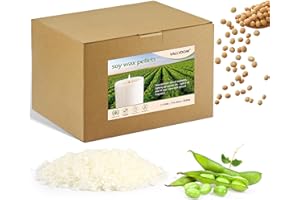 VALLYDOM 5KG Soy Wax for Candle Making: Pure Soy Wax Pellets, Organic, No Additives, Long Burn Time, Perfect for Scented Candles, Tealights, Craft Candles & More