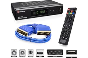 UNIVISION Full HD digitaler Kabel Receiver DVB-C / C2 mit Aufnahmefunktion PVR und Timeshift für alle Kabel-Anbieter mit HDMI | SCART | USB | Auto- Installation | Mediaplayer | 1080p | MKV