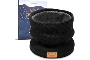 NOVABEE Schlauchschal Herren, Geschenke für Männer & Frauen Weihnachten, mit Verdickt und Weichem Gefüttert Loop Winterschal, Halsmaske, Winddicht und Warm, für Motorrad, Fahrrad, Ski, Outdoor Aktivitäten