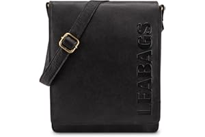 LEABAGS Borsa a Tracolla in Pelle per Uomo e Donna | Borsa per Laptop in Vera Pelle fino a 13 Pollici | Messenger Bag con Tracolla | Borsa da Lavoro