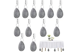 Qooloo 12 Stück Tischdeckenbeschwerer aus Naturstein, Outdoor Tischdecke Gewichte Set,Tischdeckengewichte aus Naturmarmor Extra Schwer Gewicht,für Party Picknick Hochzeiten