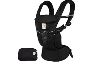 Ergobaby Omni Breeze Carrier for Newborns, from Birth to 20.4 kg, 4 Positions, SoftFlex Mesh, Ergonomic Baby Front-Inward and