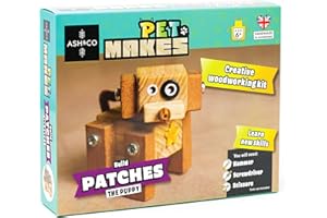 Ash & Co Pet Makes | Build a Wooden Puppy Mode; | Woodwork Kit for Kids | Fun Craft Kit for Boys and Girls Age 6+ (Patches The Puppy)