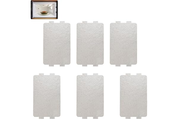 Set med 6 mikrofontallrikar, våguide skydd mikrofonplattor, 6,5 x 11,5 cm, mikrovågsugn, ersättningstillbehör för alla mikrov