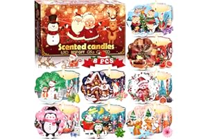 NLMWTI Candele Profumate Natalizie, 8 pezzi Candele Profumate Regalo Set, Candele Profumate Regalo Natal，Candele Profumate Bomboniere per Anniversario Mama [Classe di efficienza energetica A]