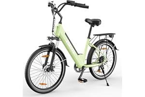 ESKUTE C100 Electric Bike, 26" Electric Commuter Bicycle, 250W High-Speed Motor, 36V 10.4Ah Removable Battery, Top Speed 15.5mph, LCD Display, Step-Thru City Ebike for Adults Men Women
