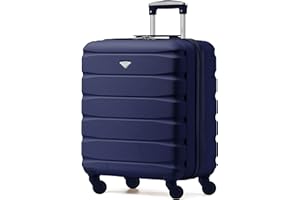 Flight Knight Valigie Rigide in ABS Leggere a 4 Ruote - Bagaglio a Mano Da Cabina Approvato per Compagnie Aeree Come British Airways E Dimensioni Massime per Easyjet Borsa Da Cabina Grande 56x45x25cm