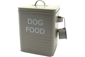 LESSER & PAVEY Trendy Tin Collection Boîte métallique Émail mat Style rétro Inscription DOG FOOD