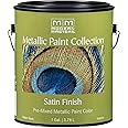 Modern Masters Rust-Oleum Interior/Exterior Metallic Paint for Wall & Furniture (Satin Silver - 3.78 Liters)