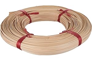 Rayher Rotin plat Qualité 1A, nature, 1 rouleau, 500g, plate, bombée, largeur 4mm, bande rouge, arts créatifs, vannerie, corbeilles, paniers-6503600
