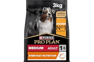 PURINA PRO PLAN Medium Adult sucha karma dla psów z Optibalance dla dorosłych, bogata w kurczak, 1 opakowanie (1 x 3 kg)