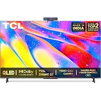 TCL 138.7 cm (55 inches) 4K Ultra HD Certified Android Smart QLED TV 55C725 (Black) (2021 Model) | With Video Call…