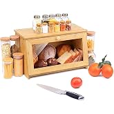 Promosyonca Bambu Ekmek Kutusu, Doğal Bambu Malzeme, Yuvarlak Saplı, 39x23x18 cm