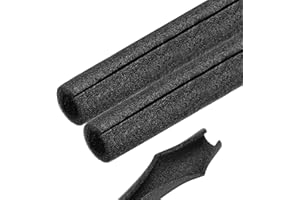 Rebower 2pcs Pipe Insulation Foam Tube 15x25mm 3ft Heat Preservation Foam Pipes [for Copper Water Pipe Freeze Protection] - Black