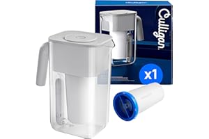 Culligan with ZeroWater Technology 2.4-L Water Filter Jug – Includes 5-Stage Advanced Water Filter, IAPMO Certified to Reduce Lead, Total PFAS (Forever Chemicals), Mercury, Fluoride, and Chlorine