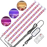 TENROOP Pflanzenlampe LED, 144 LEDs Pflanzenlicht Vollspektrum, 4 Heads 72W Pflanzenleuchte, LED Grow Lampe mit 10…