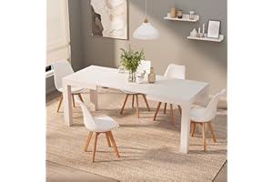 Mobili Fiver, First Extendable Table, 120(200) x80 cm, White, Made In Italy