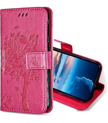 BellaCase Custodia Oppo Reno 10 5G [Custodia Portafoglio] [Staffa] [Slot per schede] [Flip Cover Magnetica] Compatibile con Lo Smartphone Oppo Reno 10 5G(Rosso