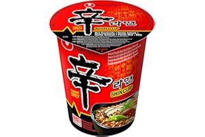 NONGSHIM Nong Shim Spicy Shin Cup Noodle Soup 68g(Pack of 6)