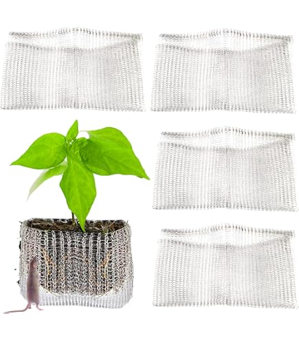 Lot De 4 Protections Racines En Acier Inoxydable 304 Maille 25x23cm - Anti-rongeurs, Pour Plantes, Légumes, Arbres