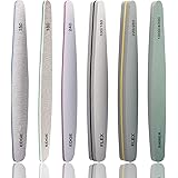 6 Pezzi Lima per Unghie a Doppia Faccia.Lime e buffer per Unghie Lavabili e Riutilizzabili.Lima Professionale per Manicure,Mo