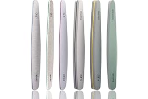 Traumarkeu 6 Pezzi Lima per Unghie a Doppia Faccia. Lima Professionale per Manicure,Modella,Sagoma e Ripara.File per Unghie 150,180,240,100/180,220/280,1000/4000
