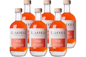 ‎LAORI Laori Ruby No 04 Alkoholfreier Aperitif 6x500 ml | Vegan & kalorienarm | Alkoholfreier Spritz ohne künstliche Aromen | Fruchtig-frischer Geschmack | Perfekt für alkoholfreie Cocktails & Longdrinks